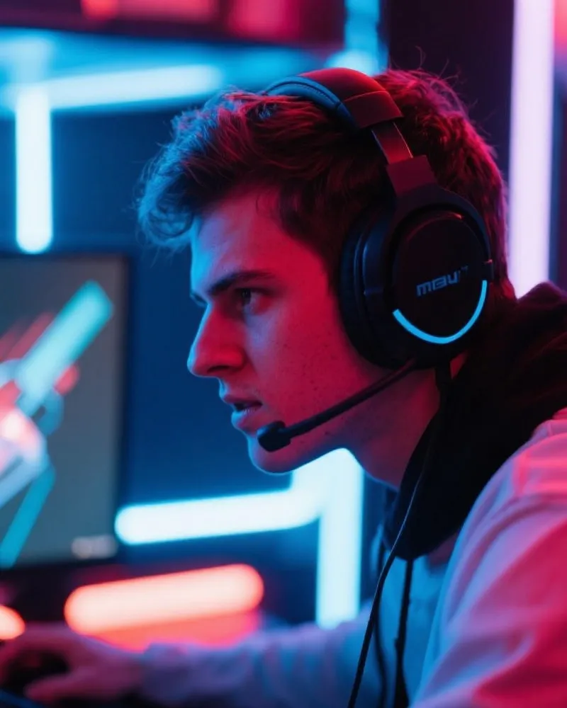 职业选手专注比赛